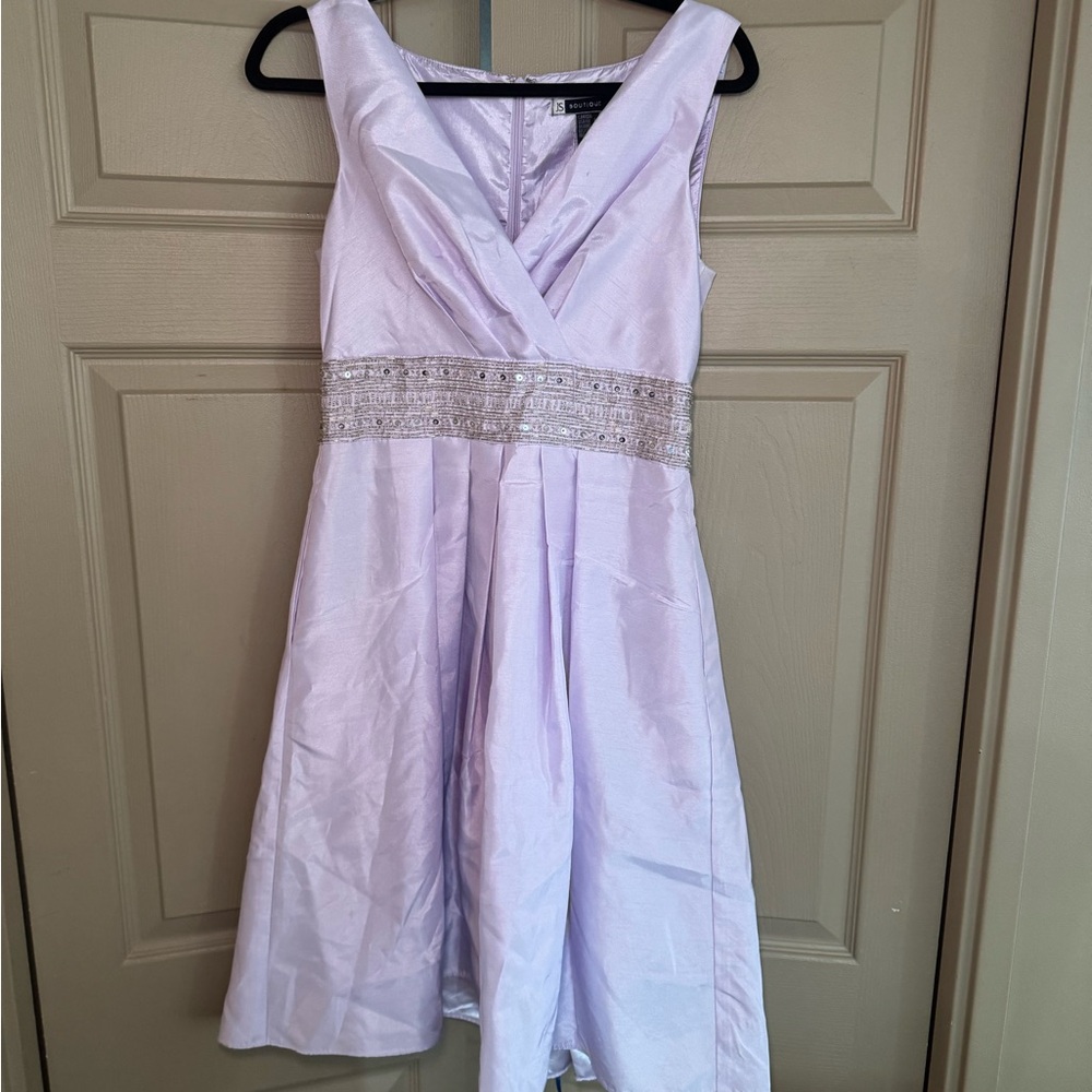 JS Boutique Lavender Satin Dress